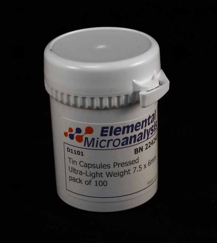 Tin Capsules Pressed Ultra-Light Weight 7.5 x 6mm pack of 100